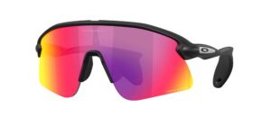 SPORT ανδρικά γυαλιά ηλίου OAKLEY OO9518 951802 Stunt Devil S με μαύρο ματ κοκάλινο σκελετό και κόκκινους Prizm Road φακούς.
