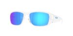 SPORT ανδρικά γυαλιά ηλίου OAKLEY OO9521 952104 Tourniquet με διάφανο (clear) κοκάλινο σκελετό και μπλε Prizm Sapphire φακούς καθρέπτες.