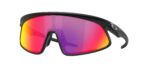 SPORT ανδρικά γυαλιά ηλίου OAKLEY OO9524D 952401 Rslv 141 με μαύρο ματ κοκάλινο σκελετό μάσκα και κοκκινωπούς Prizm Road φακούς.