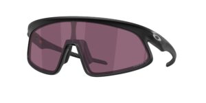 SPORT ανδρικά γυαλιά ηλίου OAKLEY OO9524D 952402 Rslv 141 με μαύρο ματ κοκάλινο σκελετό μάσκα και σκούρους Prizm Road Black φακούς.
