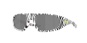 SPORT ανδρικά γυαλιά ηλίου OAKLEY OO9528 952804 Neoforma με Bengal ασπρόμαυρο ριγέ σκελετό και Prizm μαύρους φακούς.