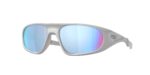 SPORT ανδρικά γυαλιά ηλίου OAKLEY OO9528 952807 Neoforma με X-silver ασημί σκελετό και Prizm βαθύ γαλαζοπράσινους φακούς.