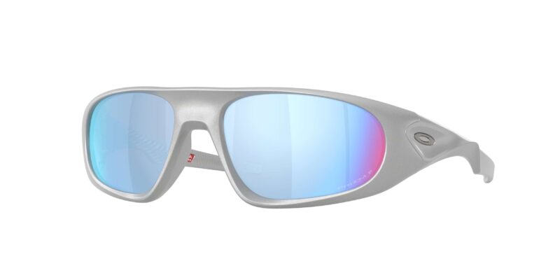 SPORT ανδρικά γυαλιά ηλίου OAKLEY OO9528 952807 Neoforma με X-silver ασημί σκελετό και Prizm βαθύ γαλαζοπράσινους φακούς.