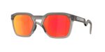 SPORT ανδρικά γυαλιά ηλίου OAKLEY OO9533 953302 Hstn sq με ματ γκρι φιμέ σκελετό O_matter και Prizm κόκκινους του ρουμπινιού φακούς.