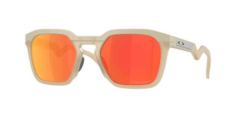 SPORT ανδρικά γυαλιά ηλίου OAKLEY OO9533 953305 Hstn sq με ματ μπεζ της άμμου σκελετό O_matter και Prizm κόκκινους polarized φακούς.