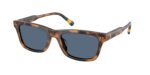 Κομψά ανδρικά γυαλιά ηλίου POLO RALPH LAUREN PH4240U 608980 Σκούρο μπλε με λαμπερό κόκκινο havana κοκάλινο σκελετό και σκούρους μπλε φακούς.