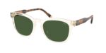 Ιδιαίτερα ανδρικά γυαλιά ηλίου POLO RALPH LAUREN PH4242U 500171 Σκούρο πράσινο με γυαλιστερό διαφανές κίτρινο κοκάλινο σκελετό και σκούρους πράσινους φακούς.