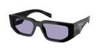 Prada PR 09ZS 16K01O ανδρικά μαύρα ορθογώνια γυαλιά ηλίου