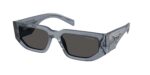 Prada PR 09ZS 17T08Z ανδρικά ορθογώνια γυαλιά ηλίου διάφανα