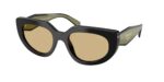 Prada PR D02S 03K10R γυναικεία γυαλιά ηλίου οβάλ μαύρος σκελετός