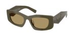 Prada PR D03SD 26J70G γυναικεία λαδί ορθογώνια γυαλιά ηλίου 8056262879863