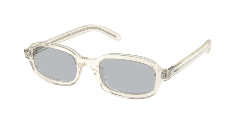 Prada PR D06S 12X40W ανδρικά γυαλιά ηλίου διαφανή σαμπανιζέ με ανοιχτό γκρι φακούς 50mm