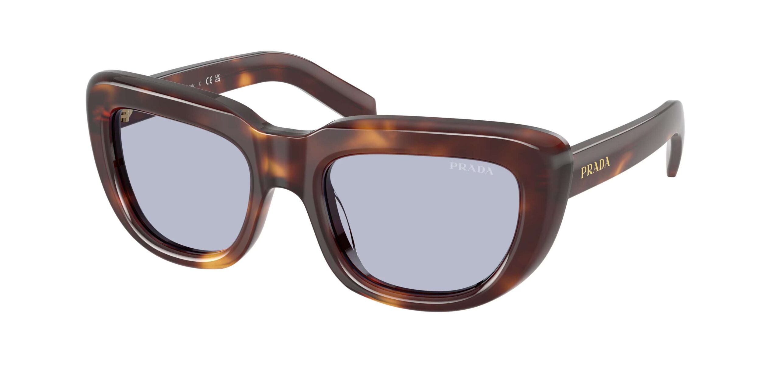 Γυαλιά ηλίου Prada PR D07S 15W30X κλασική ταρταρούγα με Ultravioletta Bio φακό.