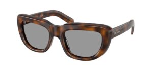Γυαλιά ηλίου Prada PR D07S 20D50Q σκελετός Juniper Tortoise με γκρι φακό.
