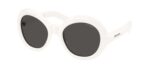 Prada PR D08SU 17K08Z γυαλια ηλιου λευκό σκελετό με σκούρους γκρι φακούς