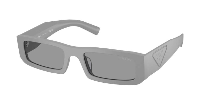 Prada PR D09SD 06K50Q ματ γκρι ανδρικά ορθογώνια γυαλιά ηλίου με γκρι φακούς 54mm