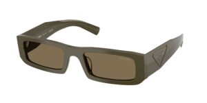 Prada PR D09SD 26J90F Laurel ανδρικά ορθογώνια γυαλιά ηλίου με ανοιχτό καφέ φακούς 54mm