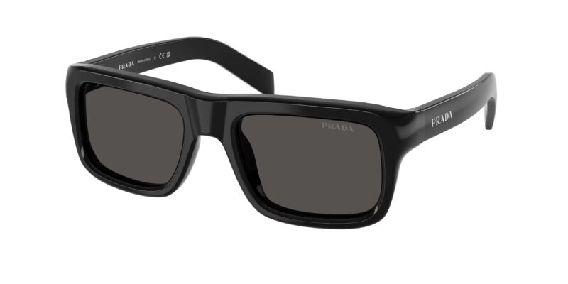 Prada PR D11S 16K08Z μαύρα ανδρικά γυαλιά ηλίου με σκούρους γκρι φακούς 54mm