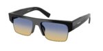 Prada PR D12SU 16K50E μαύρα ανδρικά γυαλιά ηλίου με διχρωμία φακών yellow dark blue 55mm