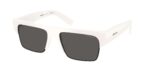 Prada PR D12SU 46120Z λευκά ανδρικά γυαλιά ηλίου με φακούς Ardesia antiriflesso 55mm