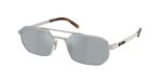 Prada PR D53S 1BC40X γυαλια ηλιου με ασημί μεταλλικό σκελετό και μπλε mirror φακούς