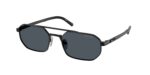 Prada PR D53S 7AB70B γυαλια ηλιου σατινέ μαύρο μεταλλικό σκελετό με σκούρους γκρι φακούς