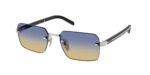Prada D55S 1BC50E ασημί rimless ανδρικά γυαλιά ηλίου Yellow/dark blue