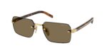 Prada D55S 5AK90F ανδρικά rimless γυαλιά ηλίου με καφέ φακούς