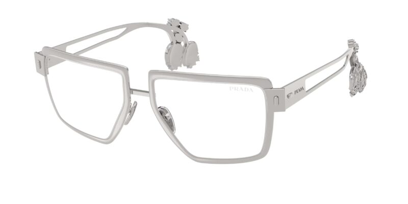 Prada PR D56S 1BC10W γυναικεία γυαλιά ηλίου ασημί τετράγωνα