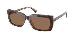 CLASSIC γυναικεία γυαλιά ηλίου RALPH LAUREN RA5342U 629473 με σκούρο havana κοκάλινο σκελετό και καφέ φακούς.