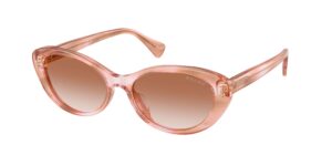 CHIC γυναικεία γυαλιά ηλίου RALPH LAUREN RA5350U 634113 με rose havana brown κοκάλινο σκελετό και καφέ ντεγκραντέ φακούς.