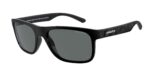 Μοντέρνα ανδρικά γυαλιά ηλίου ARNETTE AN4341 290081 Khim με ανακυκλωμένο μαύρο κοκάλινο σκελετό και πολωτικούς γκρι φακούς.