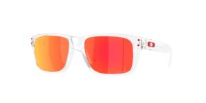 Παιδικά γυαλιά ηλίου OAKLEY OJ9014 901403 Holbrook xxs με διαφανή κοκάλινο σκελετό και Prizm κόκκινους φακούς.