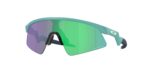 Παιδικά unisex γυαλιά ηλίου μάσκα OAKLEY OJ9015 901506 Resistor sweep με κοκάλινο σκελετό σε ματ pacific και φακούς Prizm πράσινο του νεφρίτη.