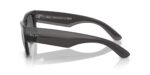 RAY-BAN RB0840S 1406B1 Mega wayfarer, unisex γυαλιά ηλίου με διαφανές μαύρο κοκάλινο σκελετό και σκούρους γκρι φακούς.