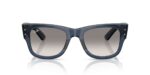 RAY-BAN RB0840S 684532 Mega wayfarer, unisex γυαλιά ηλίου με διαφανές σκούρο μπλε κοκάλινο σκελετό και διαφανείς ντεγκραντέ γκρι φακούς.