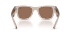 RAY-BAN RB0840S 68701A Mega wayfarer unisex γυαλιά ηλίου  με διαφανή ανοιχτό καφέ κοκάλινο σκελετό και σκούρους καφέ φακούς.