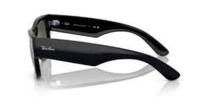 RAY-BAN RB0840S 901/31 Mega wayfarer, unisex γυαλιά ηλίου με μαύρο κοκάλινο σκελετό και πράσινους φακούς.