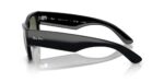 RAY-BAN RB0840S 901/58 Mega wayfarer, unisex γυαλιά ηλίου με μαύρο κοκάλινο σκελετό και πράσινους πολωτικούς φακούς.