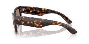 RAY-BAN RB0840S 902/1A Mega wayfarer, unisex γυαλιά ηλίου με Havana κοκάλινο σκελετό και ανοιχτούς βιολετί φακούς.