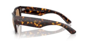 RAY-BAN RB0840S 902/53 Mega wayfarer, unisex γυαλιά ηλίου με Havana κοκάλινο σκελετό και καφέ φακούς.