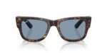 RAY-BAN RB0840S 902/56 Mega wayfarer, unisex γυαλιά ηλίου με Havana κοκάλινο σκελετό και μπλε φακούς.