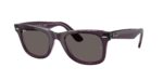RAY-BAN RB2140 1447B1 Wayfarer, unisex γυαλιά ηλίου με κοκάλινο σκελετό βιολετί εξωτερικά και διαφανές ροζ εσωτερικά.