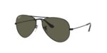 RAY-BAN RB3025 002/58 Aviator Large Metal, unisex γυαλιά ηλίου με μεταλλικό σκελετό σε μαύρο χρώμα και πράσινους πολωτικούς φακούς G-15.