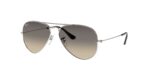 RAY-BAN RB3025 003/32 Aviator Large Metal, unisex γυαλιά ηλίου με μεταλλικό σκελετό ασημί και γκρι ντεγκραντέ φακούς.