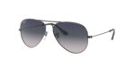 RAY-BAN RB3025 004/78 Aviator Large Metal, unisex γυαλιά ηλίου με γκρι μεταλλικό σκελετό και μπλε ντεγκραντέ πολωτικούς φακούς.