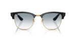 unisex γυαλιά ηλίου RAY-BAN RBR0504S 667779 Clubmaster Reverse με μαύρο εξωτερικά, χρυσό εσωτερικά σκελετό και ντεγκραντέ μπλε φακούς.