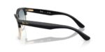 unisex γυαλιά ηλίου RAY-BAN RBR0504S 667779 Clubmaster Reverse με μαύρο εξωτερικά, χρυσό εσωτερικά σκελετό και ντεγκραντέ μπλε φακούς.