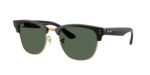 unisex γυαλιά ηλίου RAY-BAN RBR0504S 6677VR Clubmaster Reverse με μαύρο/arista σκελετό και σκούρους πράσινους φακούς.