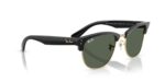 unisex γυαλιά ηλίου RAY-BAN RBR0504S 6677VR Clubmaster Reverse με μαύρο/arista σκελετό και σκούρους πράσινους φακούς.